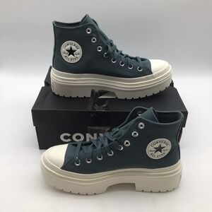 Converse CTAS Lugged Heel Hi Teal Platform Sneakers A10619C Womens Size 8.5 NEW